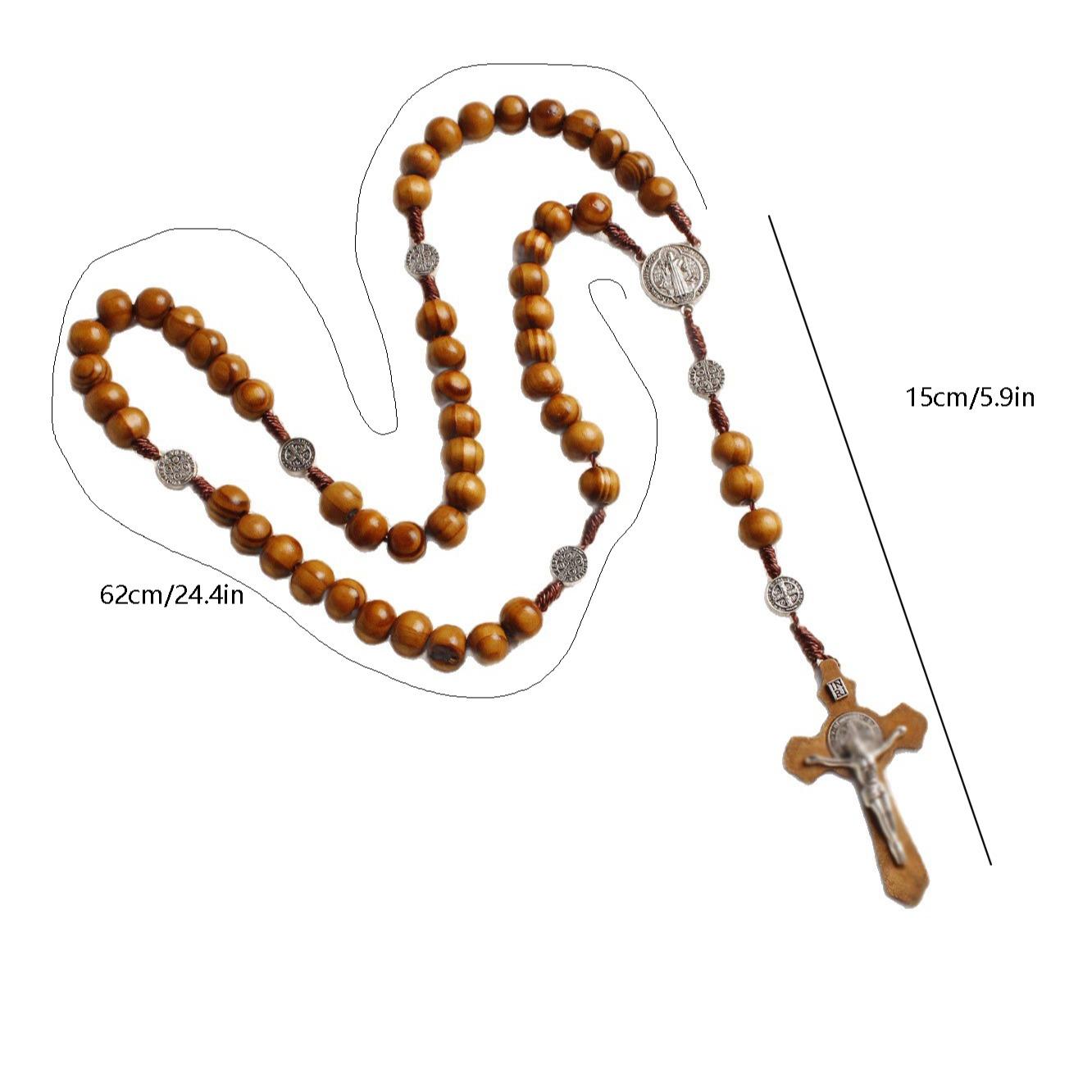 Wooden Beaded Cross Pendant Ne - Jewelry Making Ideas With Beads 评论和价格