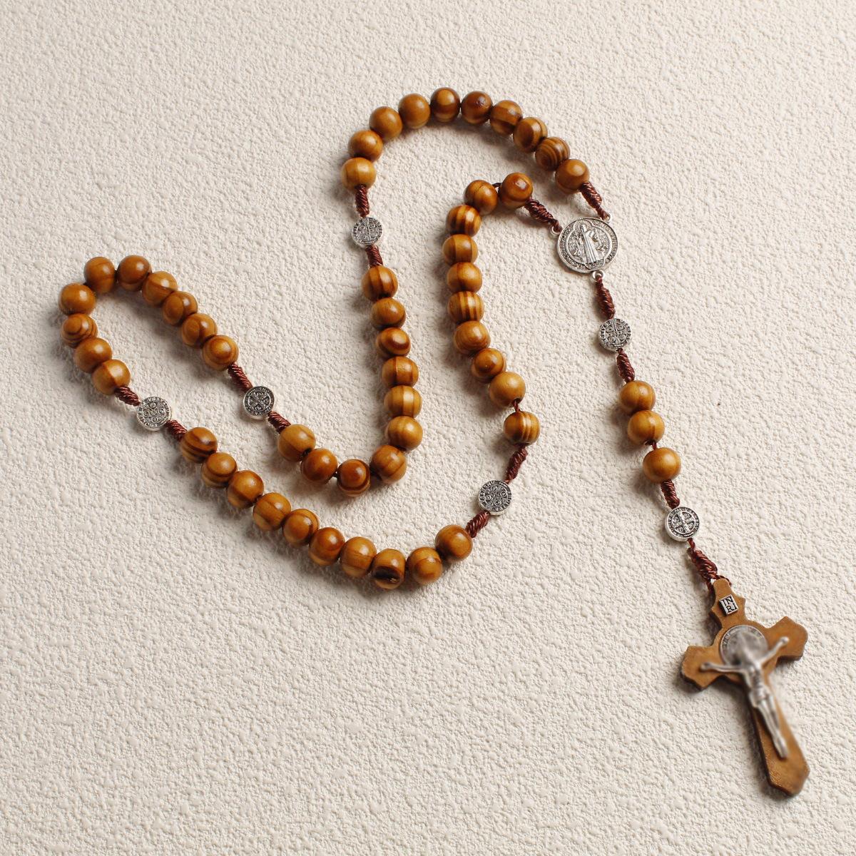 Wooden Beaded Cross Pendant Ne - Jewelry Making Ideas With Beads 评论和价格