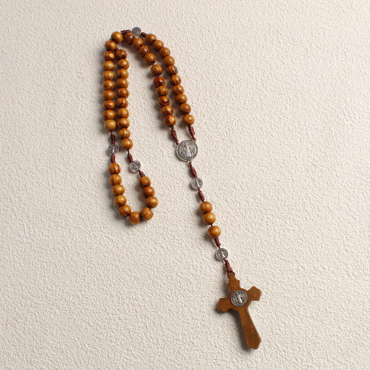 Wooden Beaded Cross Pendant Ne - Jewelry Making Ideas With Beads 评论和价格