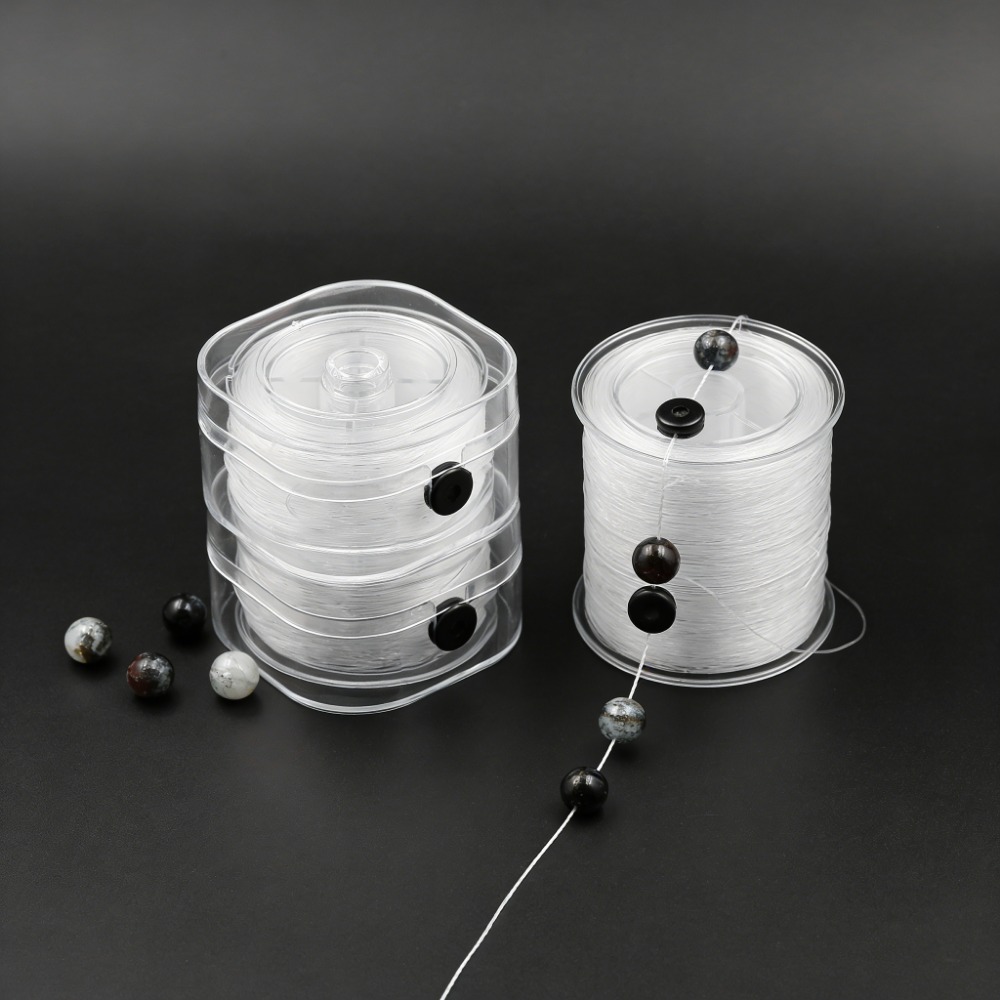 0.5-1mm White Elastic Crystal  - Jewelry Making Thread 评论和价格