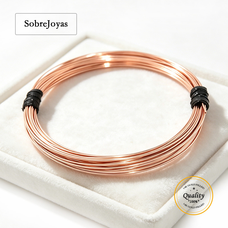 14K Rose Gold Filled round Wir - Jewelry Making Gold Wire 评论和价格