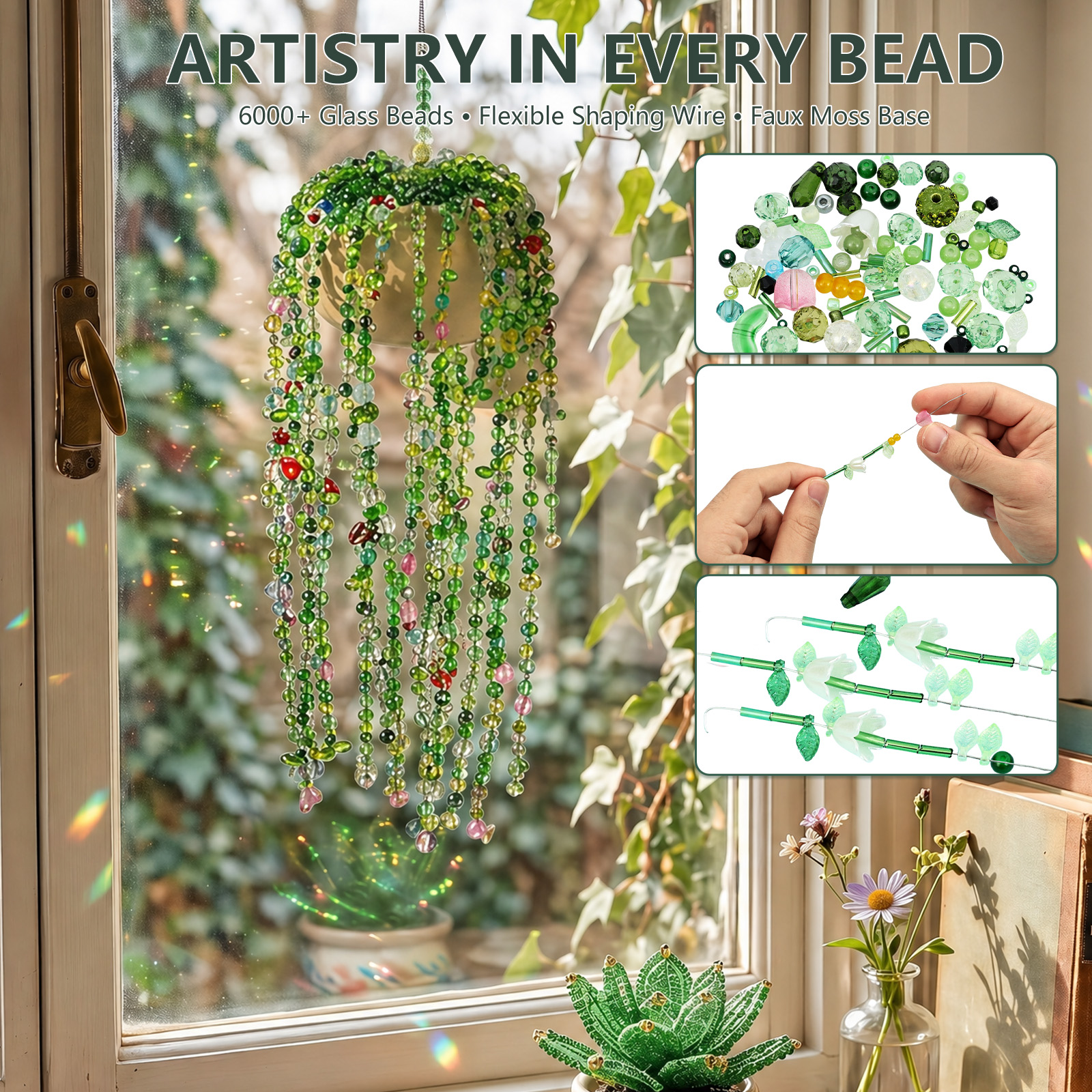 Beaded Plant Kit with Artifici - Jewelry Making Videos 评论和价格