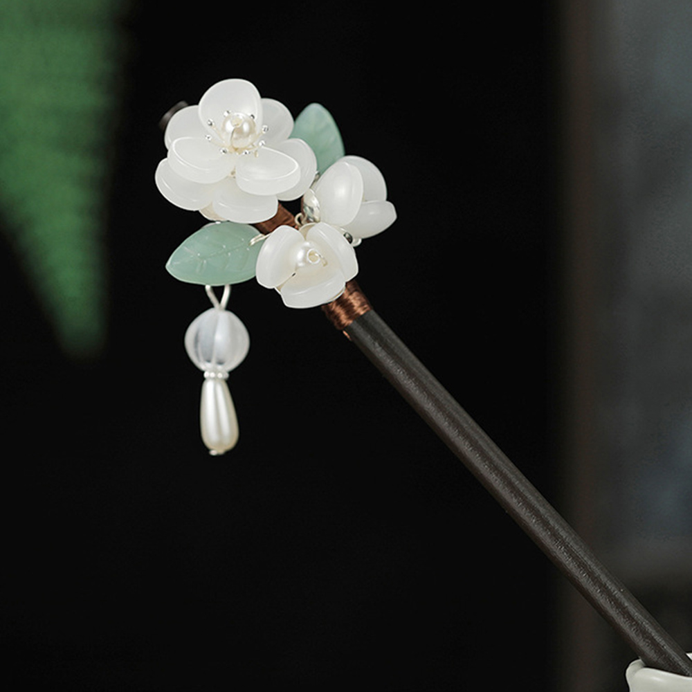 Retro Flower Hairpin With Pear - Jewelry Making With Beads 评论和价格